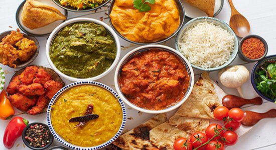 indian buffet food dishes